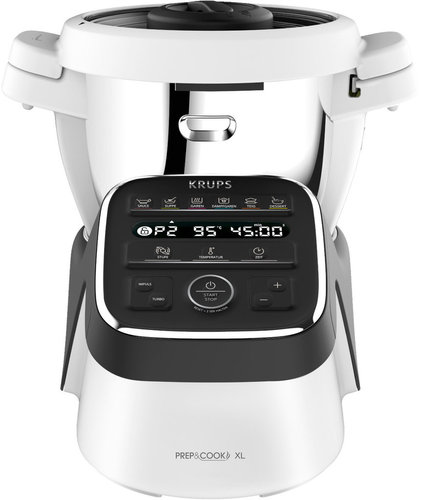 KRUPS HP50A8 Prep&Cook XL Küchenmaschine mit Kochfunktion Weiss/Anthrazit