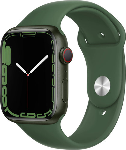 Apple Watch Series 7 LTE 41mm Aluminium Grün Sportarmband Klee #