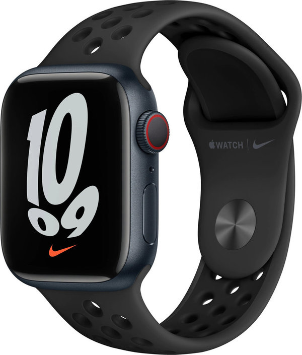 Apple Watch Series 7 LTE 41mm GPS + Cellular Nike 4G Sportarmband #