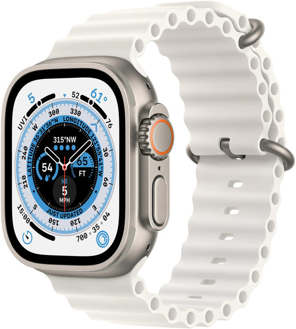 Apple Watch Ultra LTE 49mm GPS+ Cellular Titanium mit Ocean Loop (Neu, Differenzbesteuert)