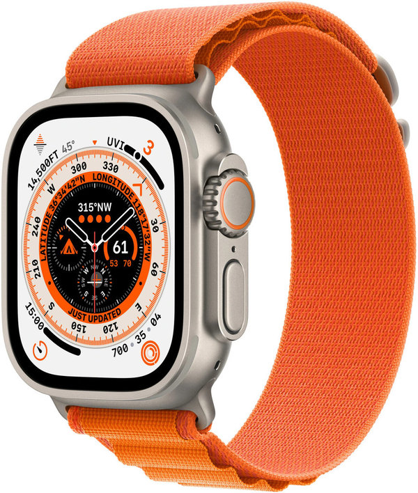 Apple Watch Ultra LTE 49mm Titan Alpine Loop Orange Large
