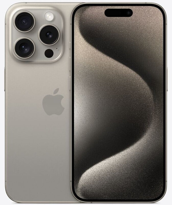Apple iPhone 15 Pro 128 GB Titan Natur MTUX3ZD/A (Neu, Differenzbesteuert)