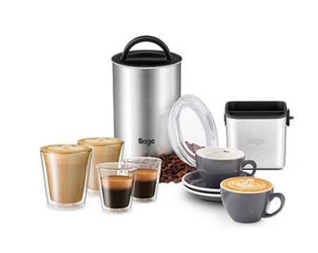 Sage Barista Toolkit - Gläser, Tassen, Kaffeebohnenbox, Abschlagbehälter
